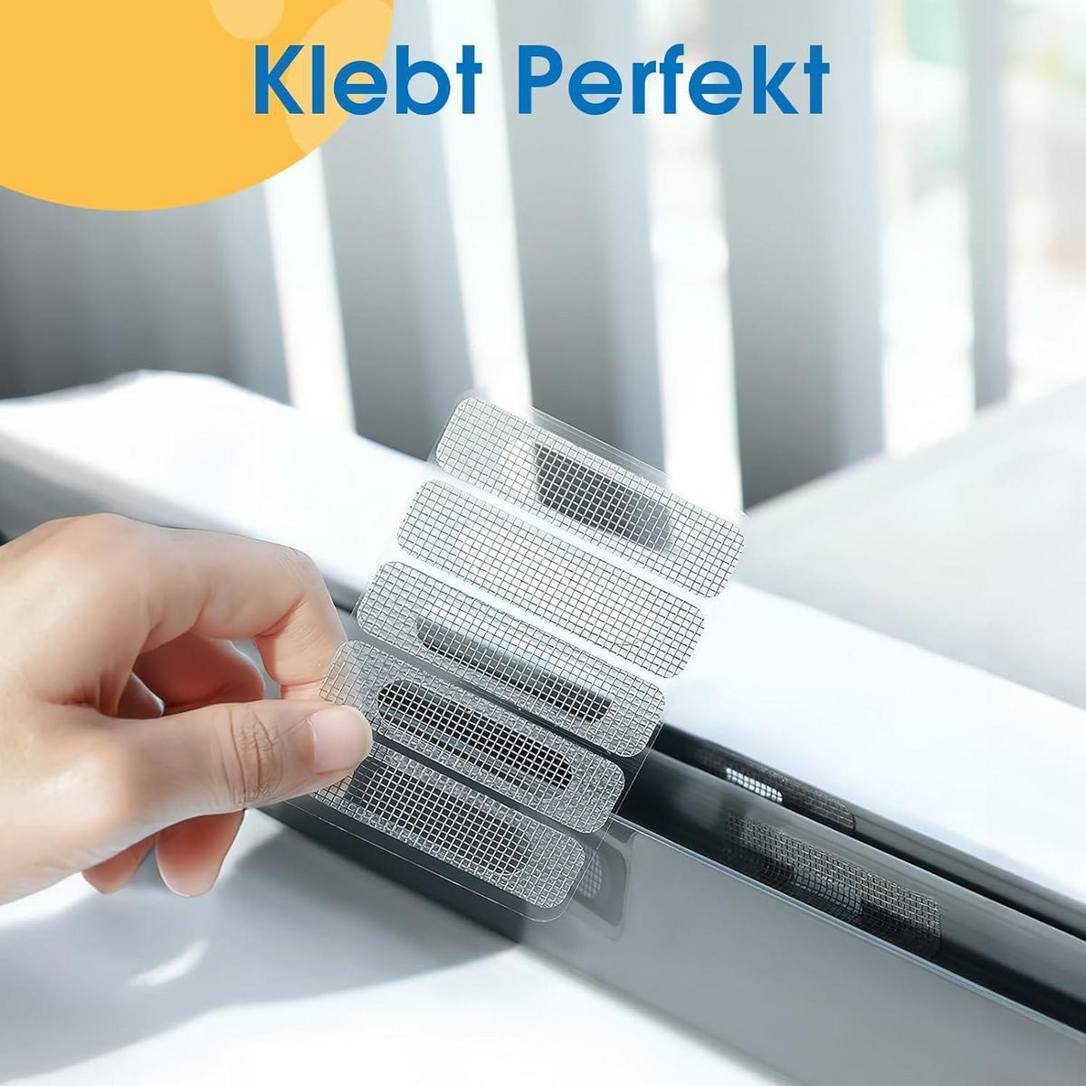 FLIEGENGITTER Reparatur Set 125 Stück - Grau, Glas (1/1/1cm)