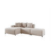 ECKSOFA Megan Xs In Stoff Salvador - Beige, Holzwerkstoff/Textil (304/165cm) - Fun Möbel