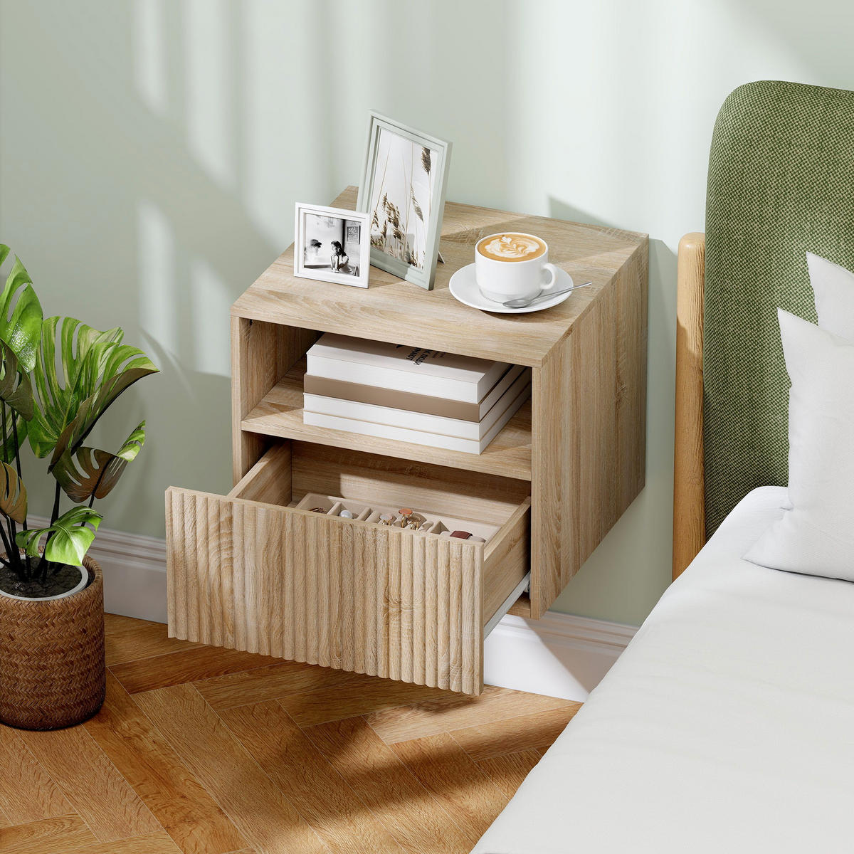 NACHTTISCH Naturfarben 39.5/40.0/35.0cm - Naturfarben, Holzwerkstoff (40/35/39.5cm)