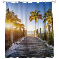 DUSCHVORHANG Fort Lauderdale 180 x 200 cm - Blau, Textil (180/200cm) - Sanilo