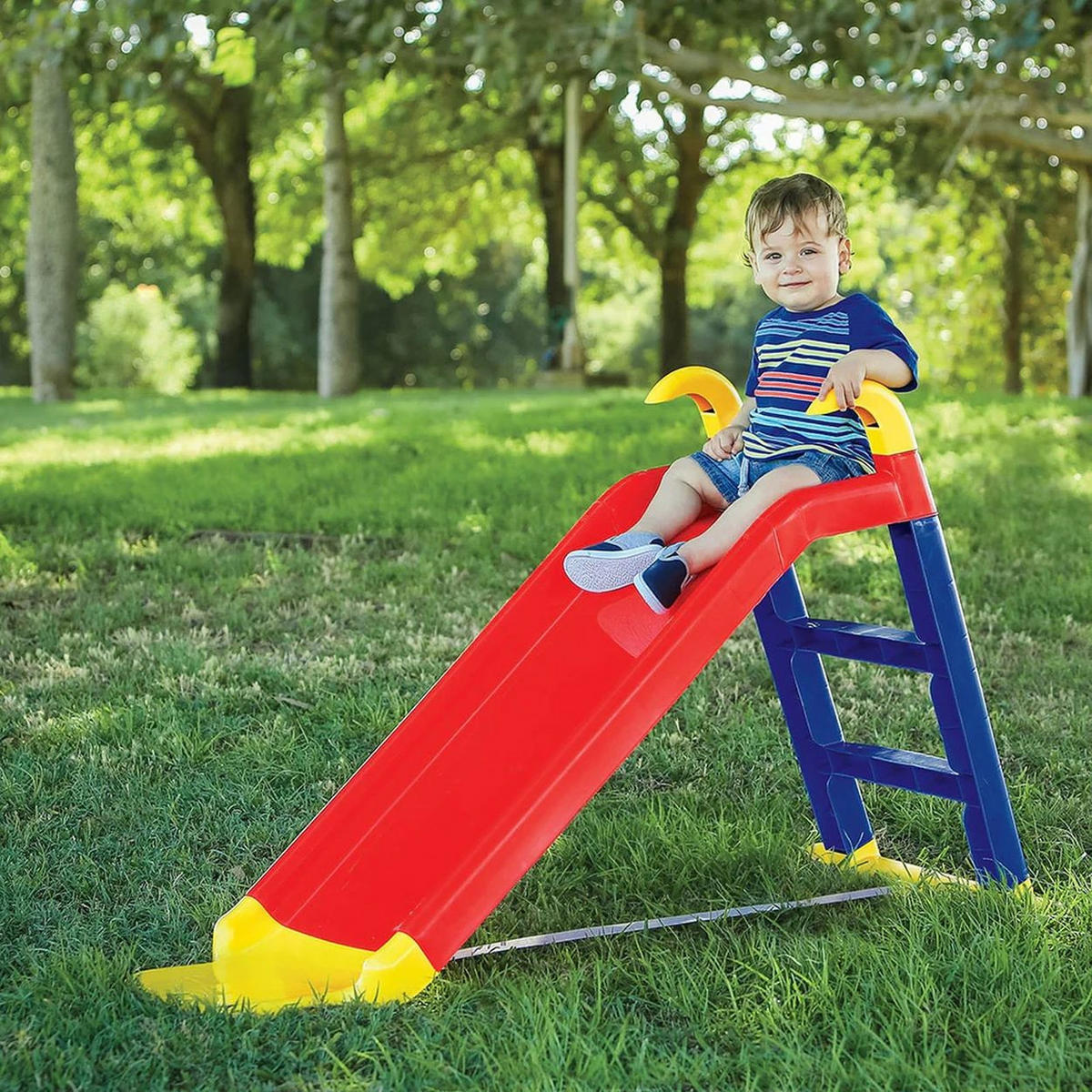 RUTSCHE 141 cm grau Länge 141 cm, Breite 63 cm, Höhe 78,5 cm outdoor indoor - Grau, Kunststoff (63/78/141cm) - Chipolino