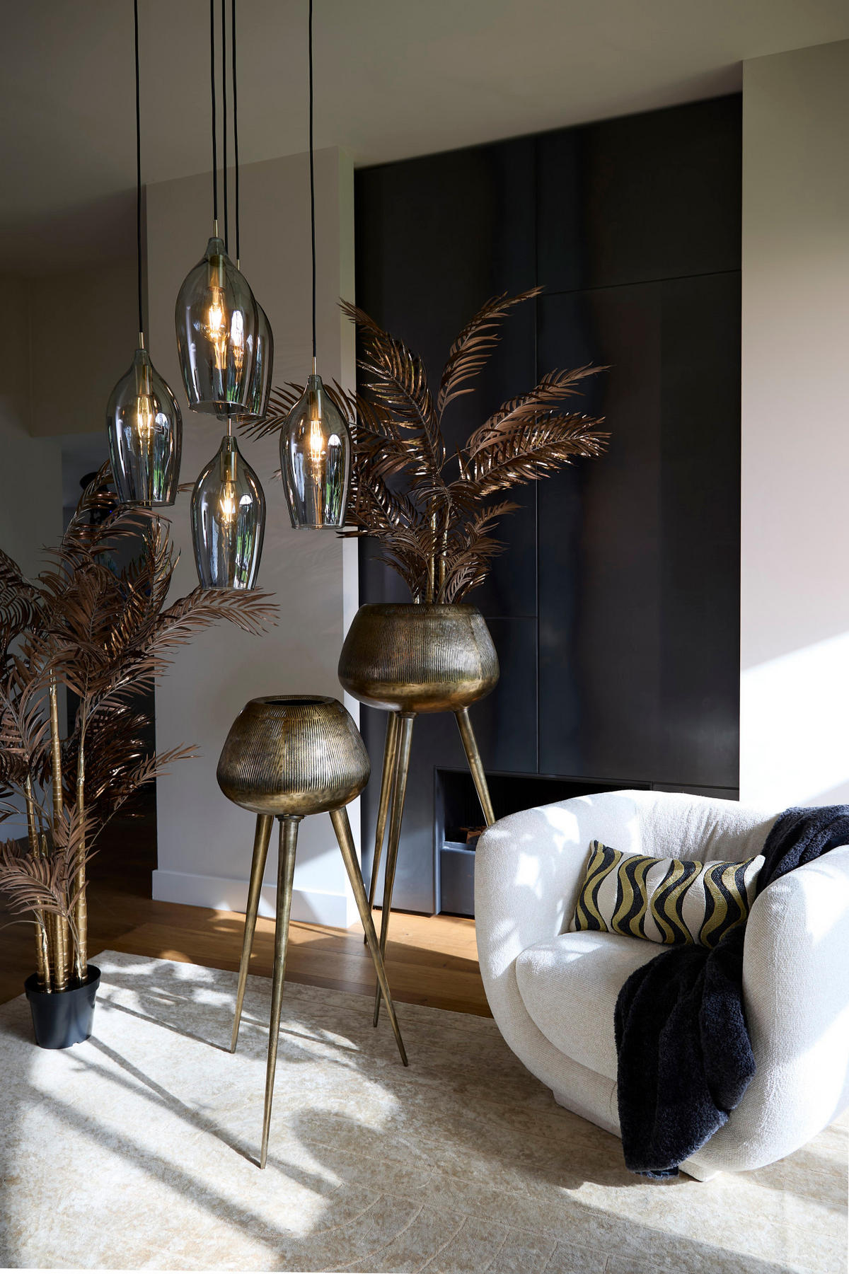 TOPF Marielle Gold Ø44/124 cm - Goldfarben, Metall (44/124/44cm) - Light & Living