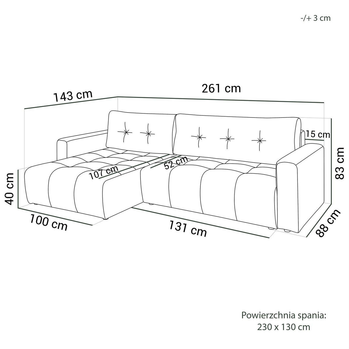 ECKSOFA Viola in L-Form, braun, Lammfelloptik, 261 x 143 cm mit Schlaffunktion und Bettkasten - Braun, Textil (261/143cm) - Margaret Hadas24