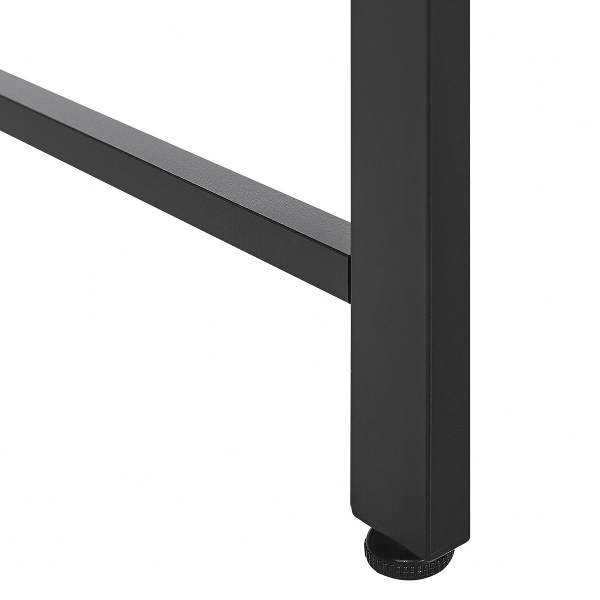 SCHREIBTISCH dunkler Holzfarbton/schwarz 118/60/121 cm Vince - Schwarz, Holzwerkstoff (60/118/121cm) - Beliani