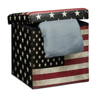 SITZHOCKER - Multicolor, Holzwerkstoff/Kunststoff (38/38/38cm) - Relaxdays