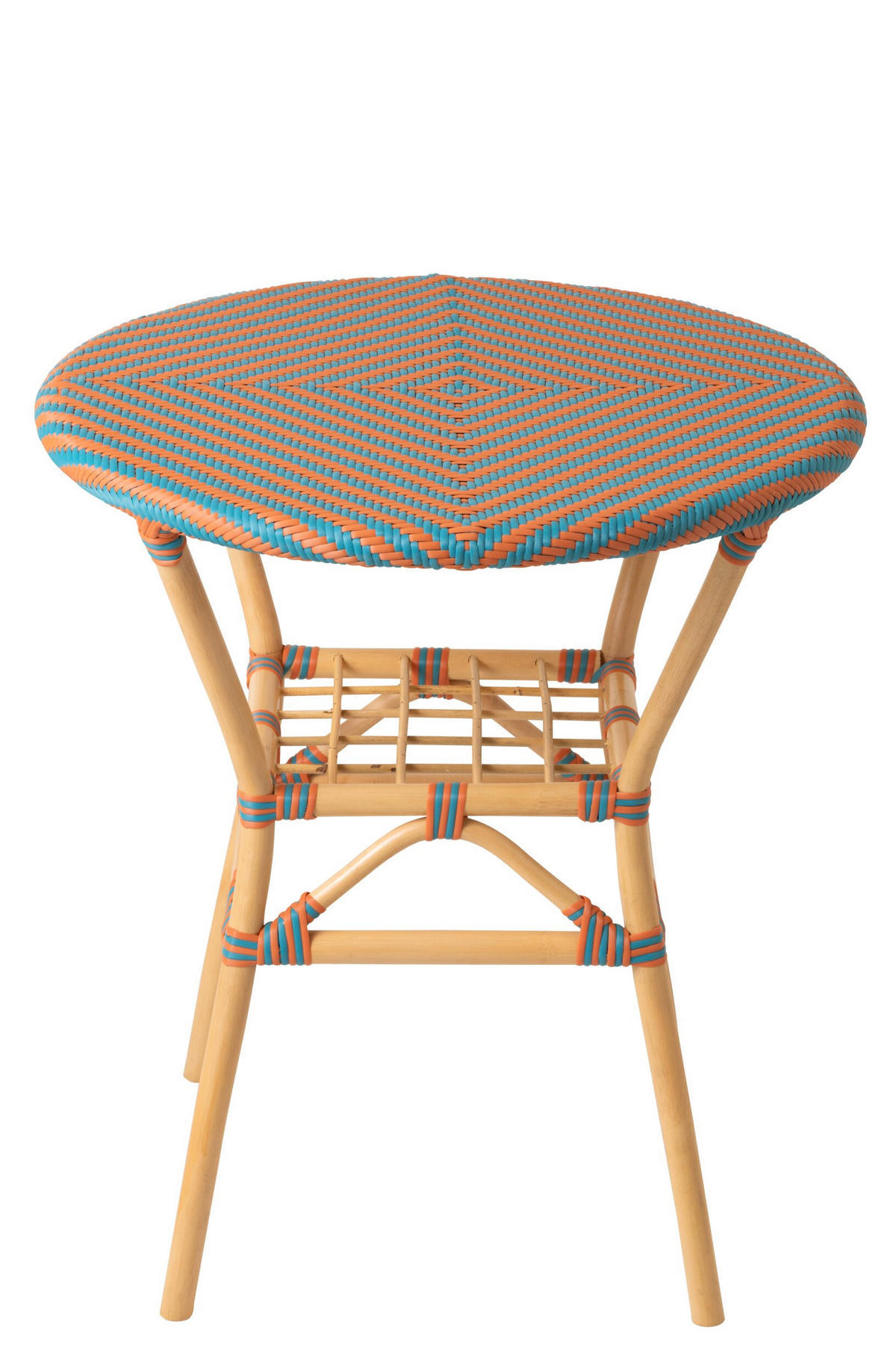 ESSTISCH GEO Orange - Blau, Naturmaterialien (70/70/75cm) - J-Line