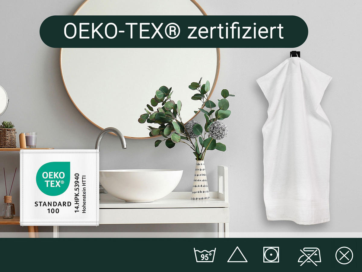 HANDTÜCHER, 6er-Set, 50x100 cm, 100% Baumwolle, Grau - Weiß, Textil (50/100cm) - Zollner