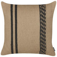 DEKOKISSEN Beige 45/45 cm Desalix - Beige/Schwarz, Naturmaterialien (45/45/10cm) - Beliani