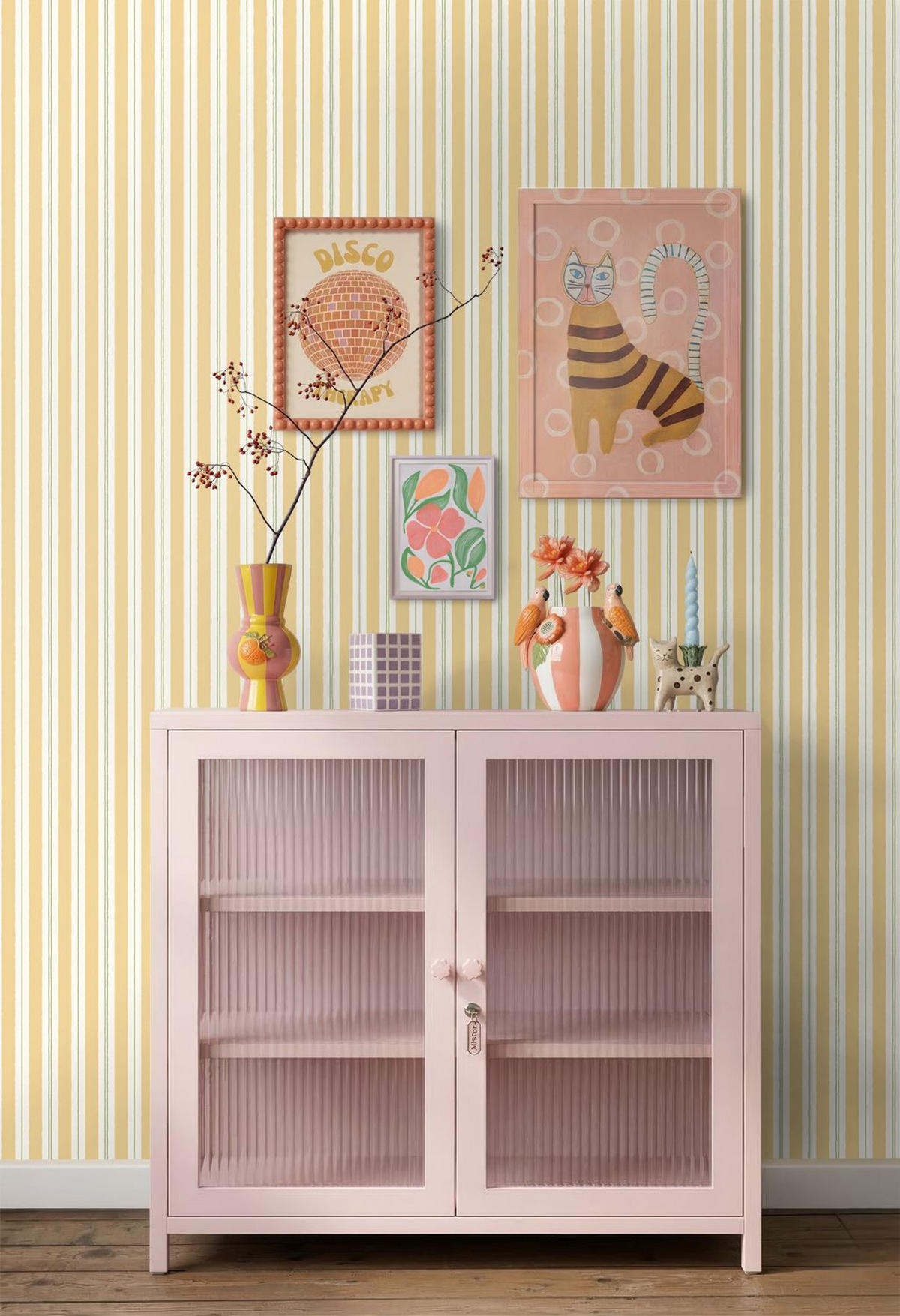 TAPETE Streifen 50 x 900 cm - Gelb, Papier (50/0.1cm) - ESTAhome
