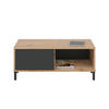 COUCHTISCH mit 2 Aufbewahrungsnischen Brooklyn - L100 cm - Eiche Artisan/Grau, Holzwerkstoff (50/100/40cm) - Calicosy