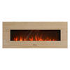 ELEKTROKAMIN Hellbraun Wandmodell mit Heizung 2000 W - Hellbraun, Glas (140/56/11cm) - Purline