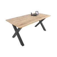 ESSTISCH LOTTE - Eichefarben/Beige, Holz/Metall (90/180/77cm) - SAM