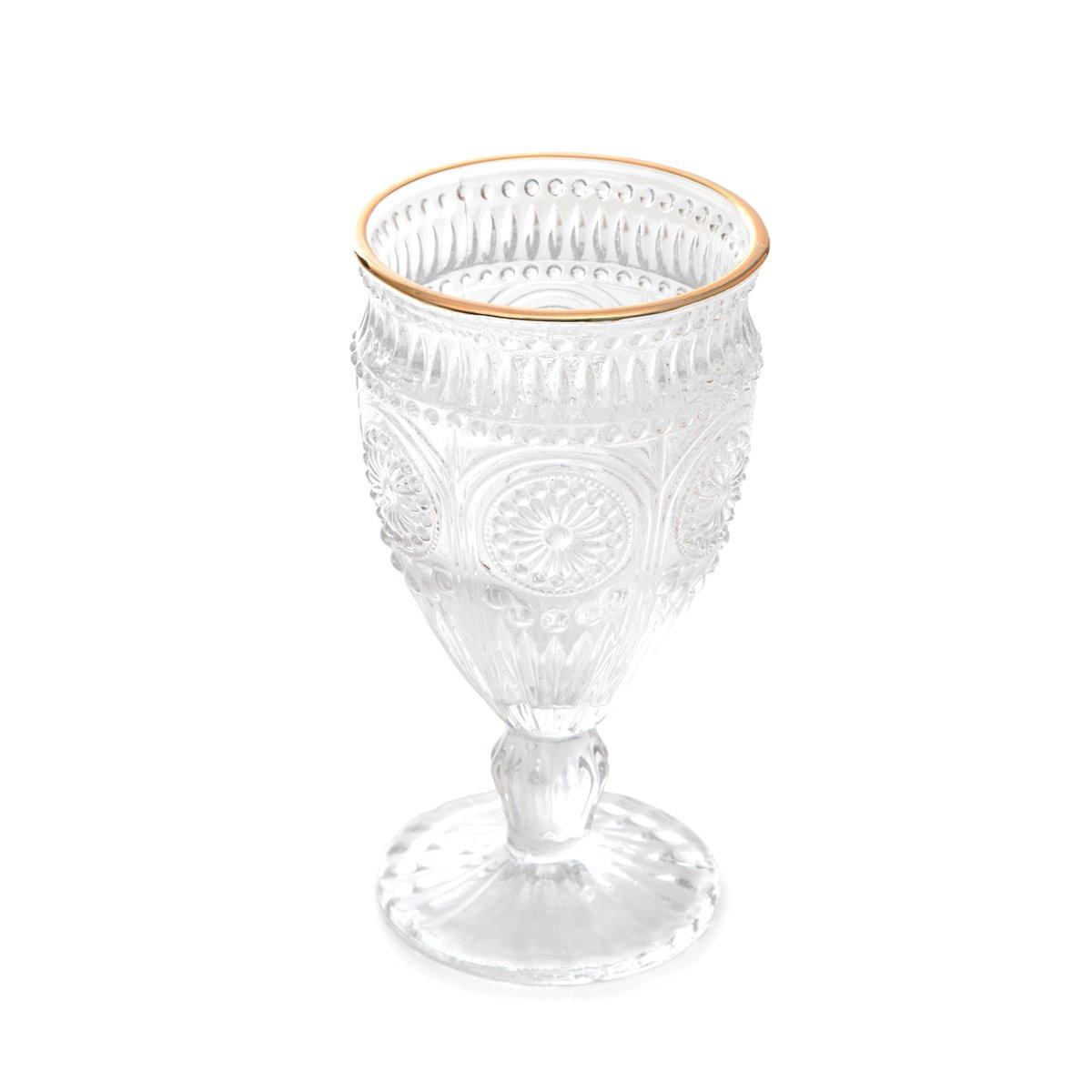 WEINGLÄSER Barrel mit Goldrand 0,35 l 6er-Set - Transparent, Glas (0.35L) - Homla