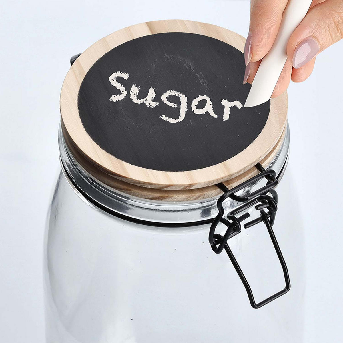 VORRATSGLÄSER 6 Stück mit Bügelverschluss - Ø 11,5 x 21,5cm - Transparent, Glas (11.5/21.5/11.5cm) - Zeller Present