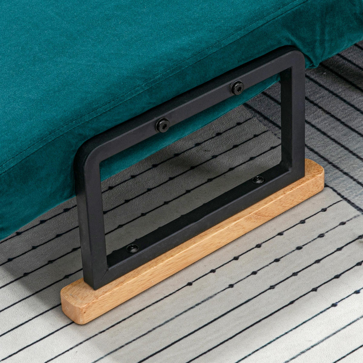 SCHLAFSOFA 2er-Sitz DE-14596 5-fach verstellbare Rückenlehne, Samtbezug Dunkelgrün - Grün, Metall (102/81/73cm) - ComfortXL