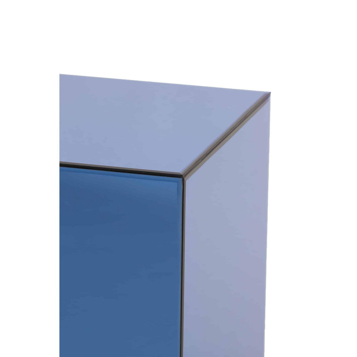 SÄULE Daxton Blau 40/40/40 cm - Blau, Glas (40/40/40cm) - Light & Living