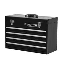 WERKZEUGKISTE STAHL mit 4 Schubladen, EVA-Einlagen und Schloss, Schwarz - Schwarz, Metall (23.1/35.5/51.5cm) - Novahome