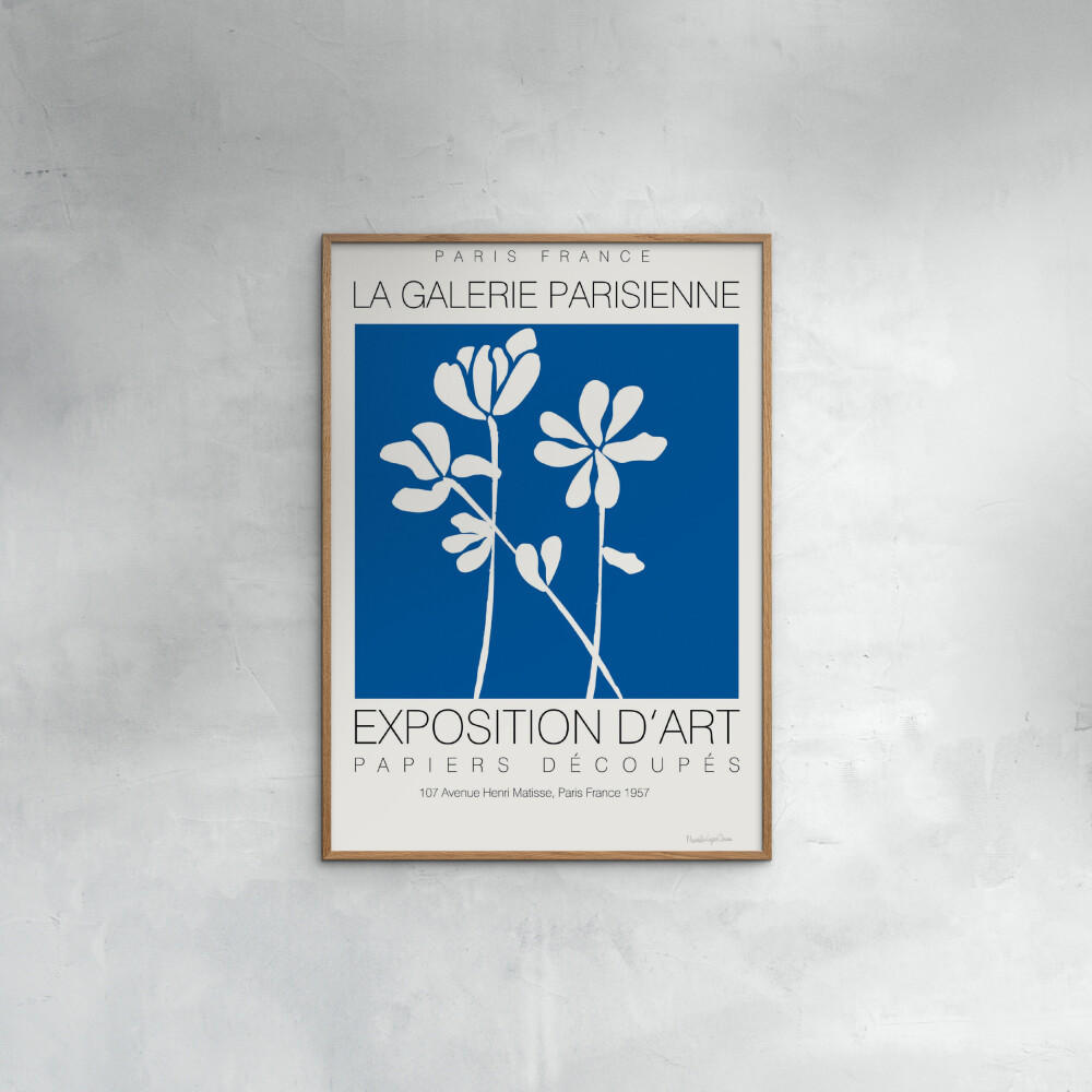 POSTER Wild Apple - Fleurs de Matisse II - Blau, Papier (70/100/0.1cm) - Poster&Frame
