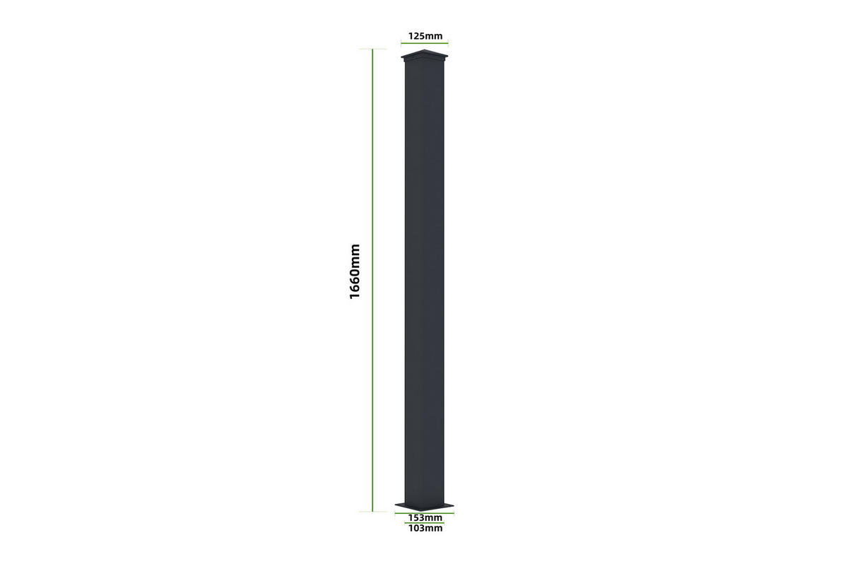 SICHTSCHUTZZAUN 2er-Set Adula grau 1,9m H.170cm aluminium - Grau, Metall (378/166cm) - Casanoov