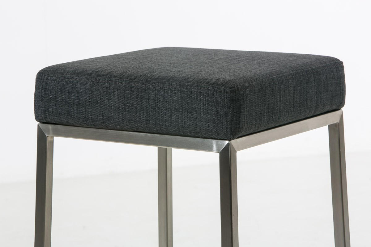 BARHOCKER Montreal 37x37x80 cm dunkelgrau - Dunkelgrau, Textil (37/80/37cm) - furnicato