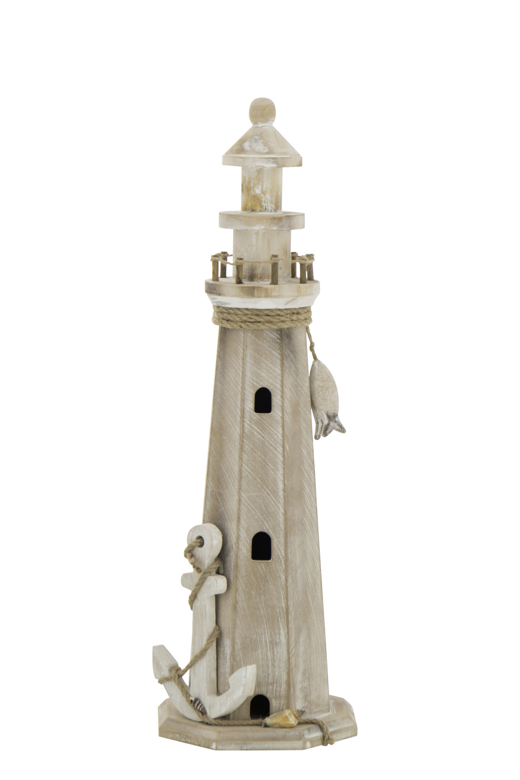 DEKOOBJEKT LEUCHTTURM - Naturfarben, Holz (17.5/53/16.5cm) - J-Line