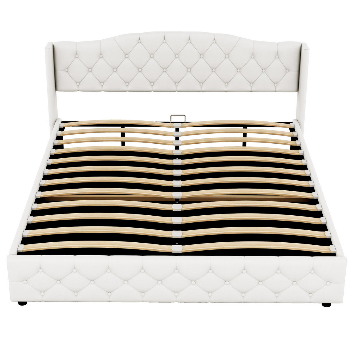 ČALÚNENÁ posteľ 180/200 cm béžová s hydraulickým úložným priestorom z ľanu - béžová, textil (180/200cm) - OKWISH
