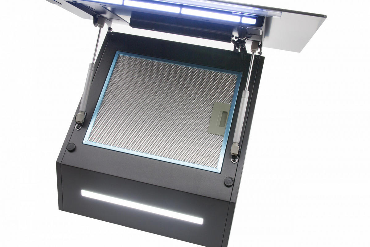 DUNSTABZUGSHAUBE AT 6402 Eco 60cm in Graphitgrau - Grau, Metall (60/76.4/38.2cm)