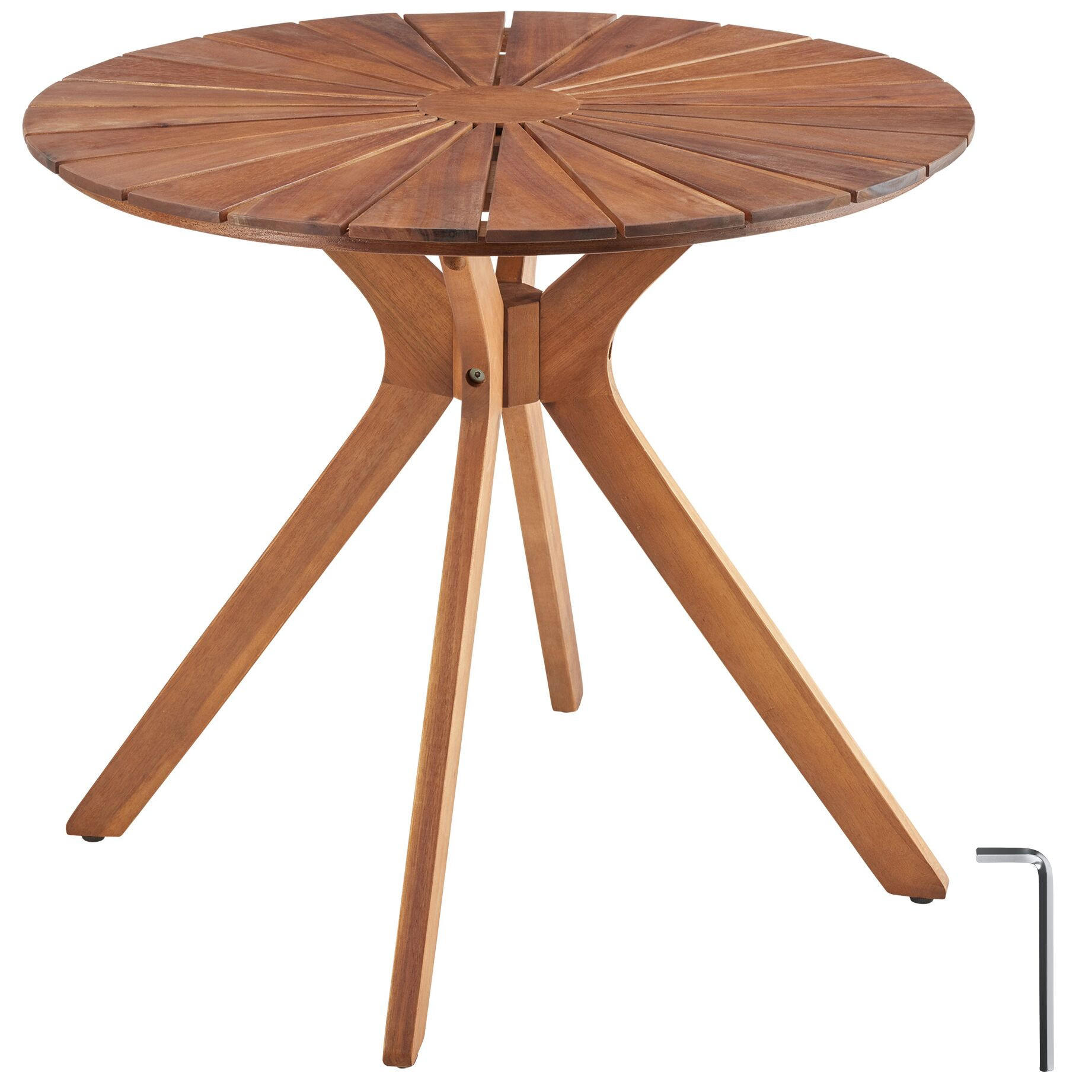 GARTENTISCH Pollensa, 70 x 70 x 62 cm, braun - Braun, Holz (70/70/62cm) - tectake
