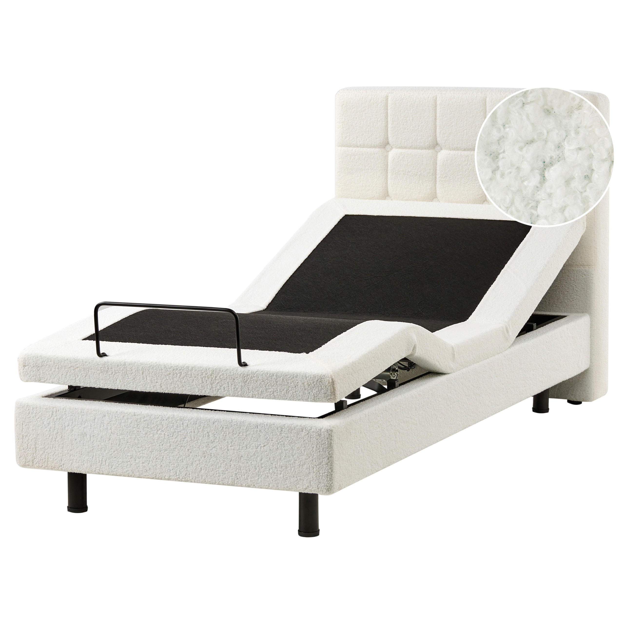 Beliani Bett Creme 90x200 cm