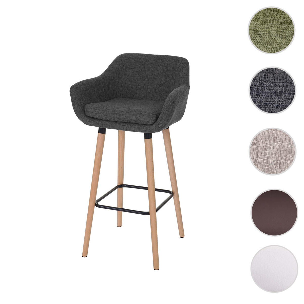 BARHOCKER Anthrazit - Anthrazit, Textil (53/99/45cm) - MCW