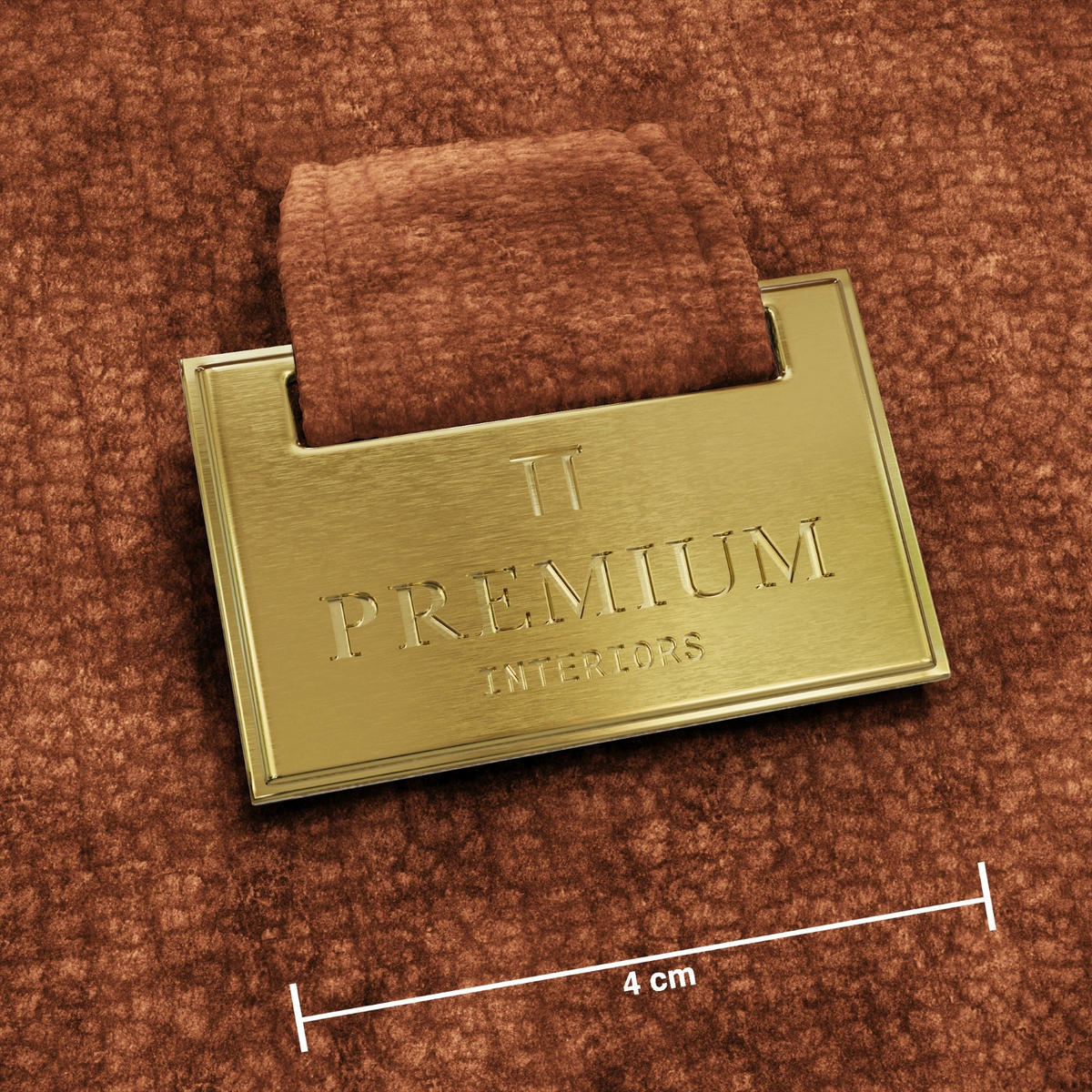 PANORAMA-SOFA LOMI Geprägter Samt Terrakotta 346cm - Dunkelorange/Terracotta, Textil (346/76/166cm) - Premium Interiors