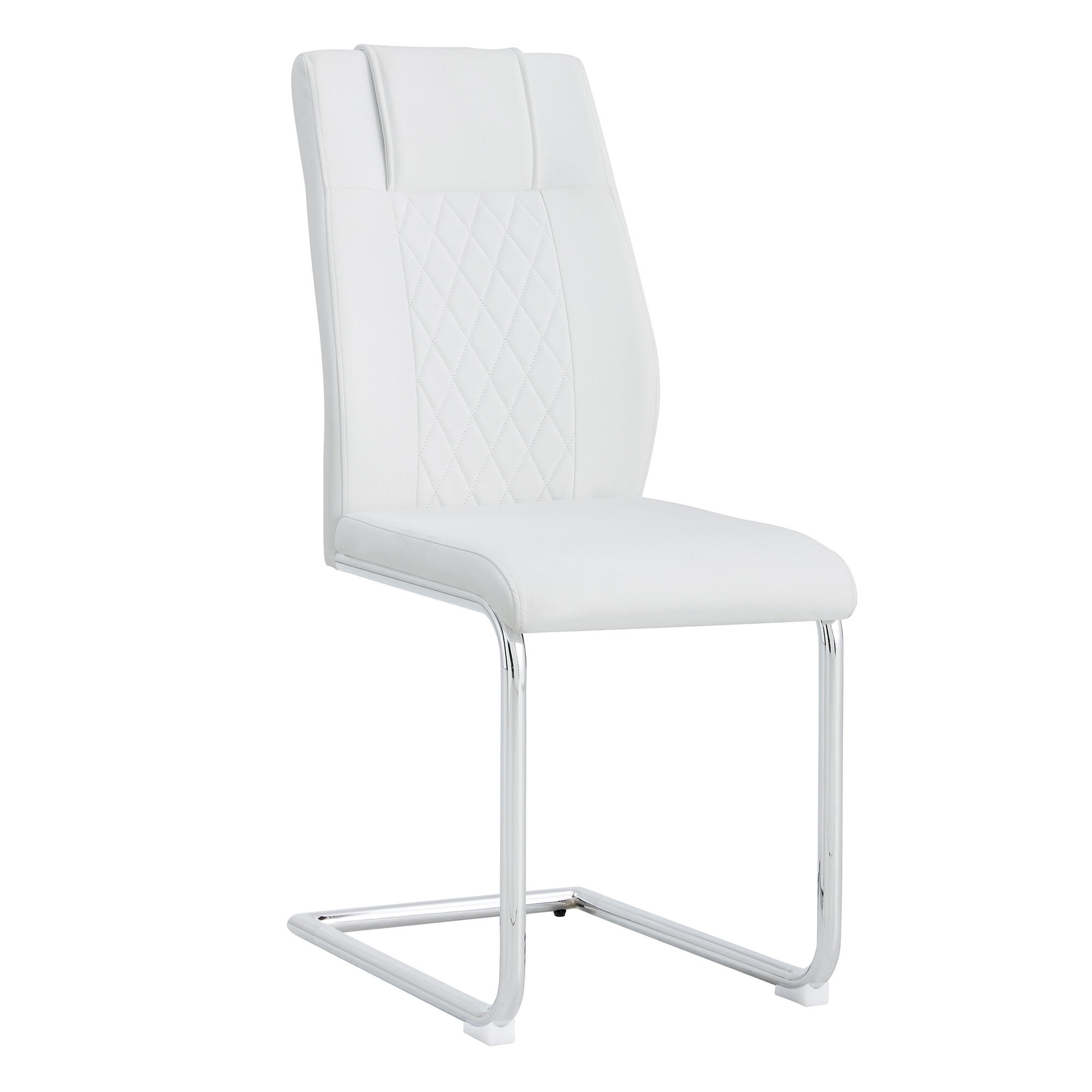 SCHWINGSTUHL DE-36497 4er-Set mit silbernen Metallbeinen Weiß - Silberfarben, Metall (48/97/41cm) - ComfortXL