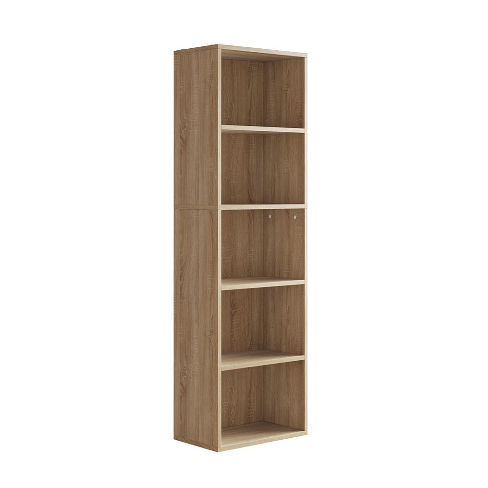BÜCHERREGAL Bob Sonoma 40 x 132 cm mit 5 Fächern - Sonoma Eiche, Holzwerkstoff (40/132/24cm) - Vicco