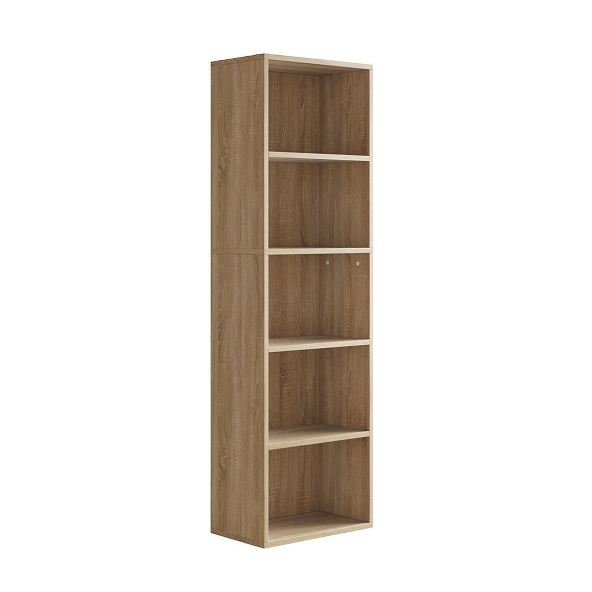 BÜCHERREGAL Bob Sonoma 40 x 132 cm mit 5 Fächern - Sonoma Eiche, Holzwerkstoff (40/132/24cm) - Vicco