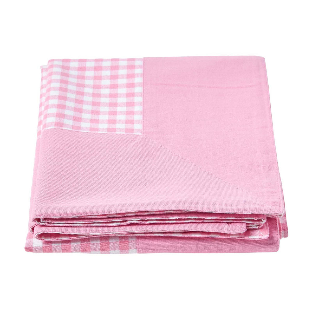 ÜBERWURF 225/255 cm, Vichy Karo 100% Baumwolle - Rosa, Textil (225/255cm) - Homescapes