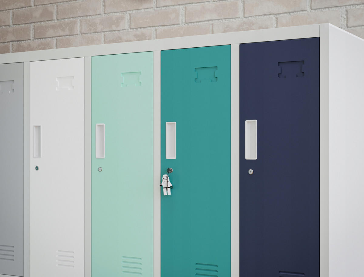 SCHLIESSFACHSCHRANK Bartek - Multicolor, Metall (136/172/45cm) - Jan Nowak