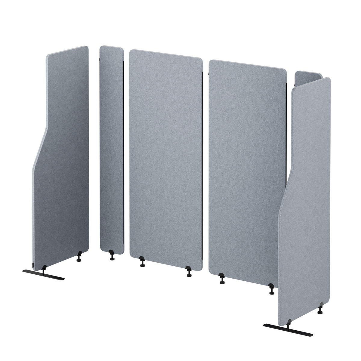 AKUSTIKSCHUTZWAND SADIE - Grau, Metall (280/145/2cm) - Jan Nowak