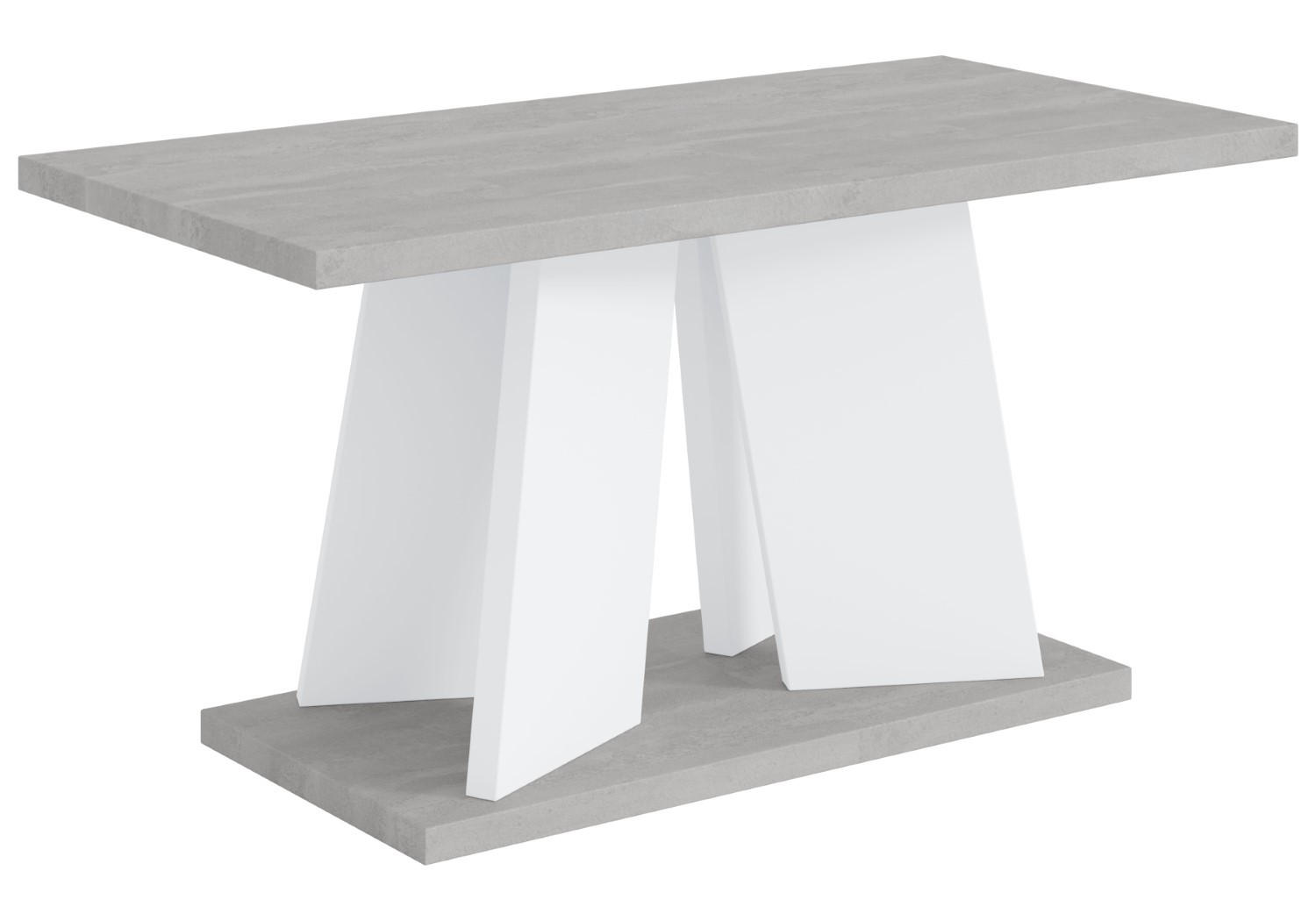 KAFFEETISCH 110x70x60 cm - Betonoptik K350 / Weiß - UFOM - Weiß, Holzwerkstoff (110/70/60cm) - ALTDECOR