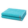 DUSCHTUCH Smart 2er-Set - Türkis, Textil (50/100cm) - Ross