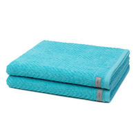 DUSCHTUCH Smart 2er-Set - Türkis, Textil (50/100cm) - Ross