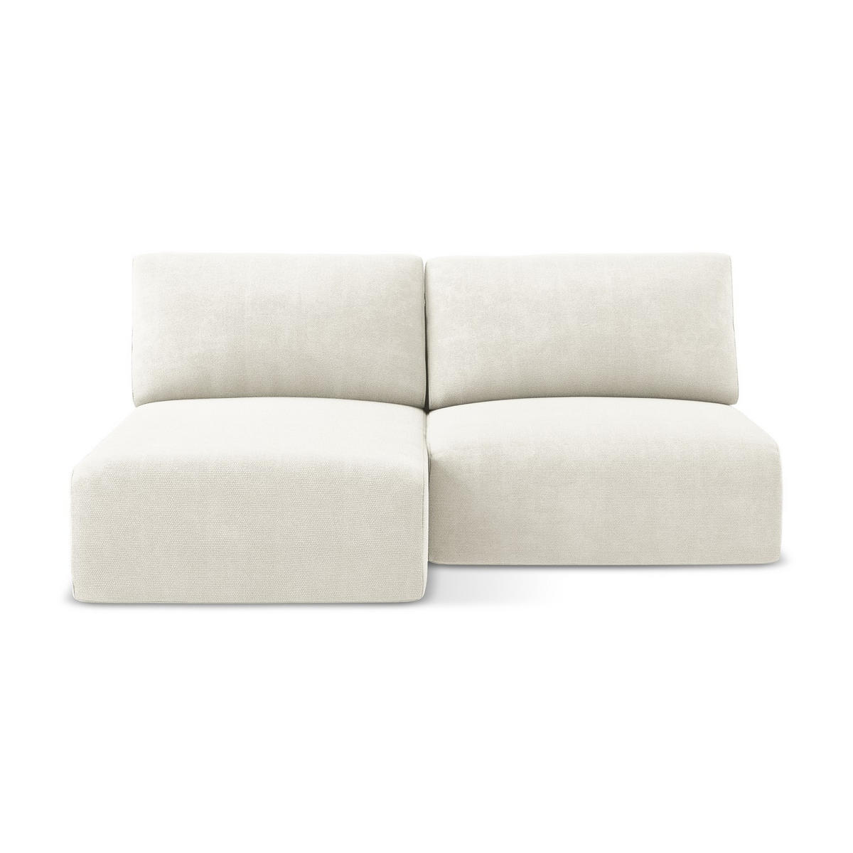 ECKSOFA mit Schlaffunktion links Chenille Stoff Weiß - Pink/Schwarz, Kunststoff/Textil (149/210cm) - LaMiaSofa