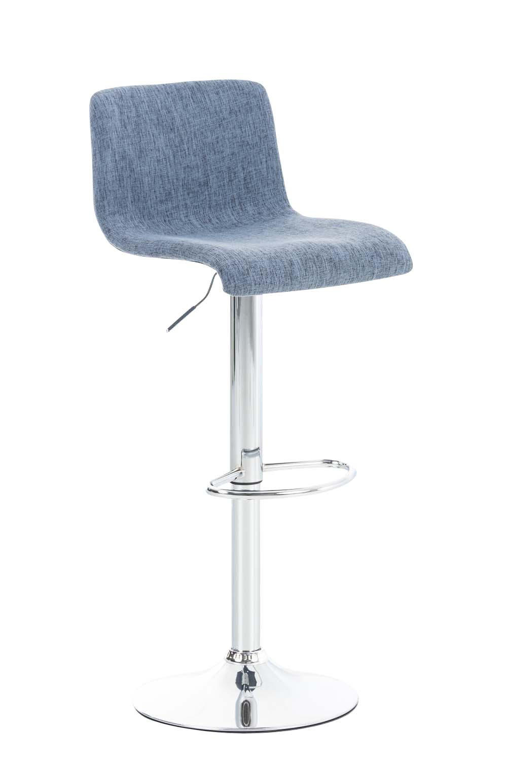 BARHOCKER BERLIN Blau Stoff - Blau, Textil/Metall (39/84/36cm) - DELUKE