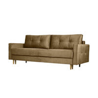 SCHLAFOSOFA Floro 3-Sitzer Stoff Monolith Beige - Beige, Holz/Textil (227/92/98cm) - Kaiser Möbel
