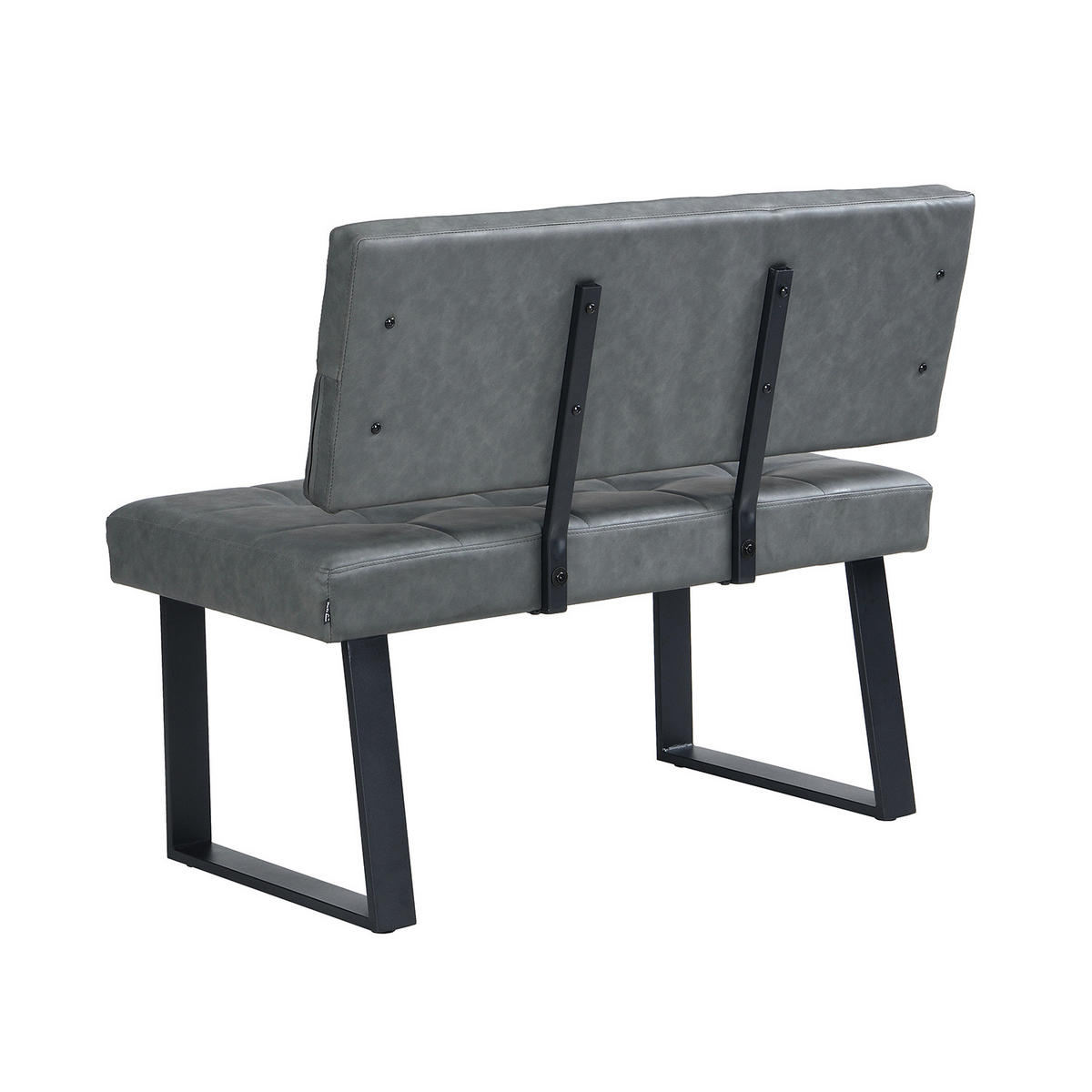 SITZBANK SIGFRID - Schwarz, Metall (100/48/56cm) - B&D Home