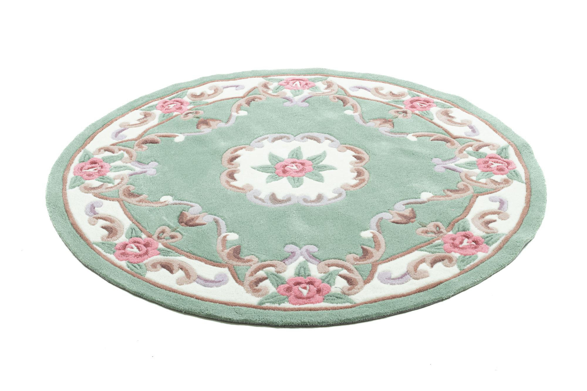 HANDTUFTTEPPICH Ming 150x150 cm - Grün, Textil (150/150cm) - THEKO
