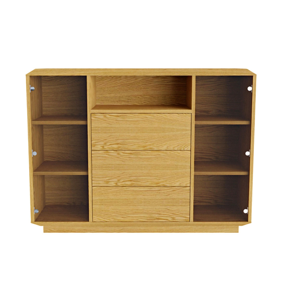 HOLZKOMMODE für Wohnzimmer CARMEN - Eichefarben, Holz (140/105/45cm) - Rawood Furniture