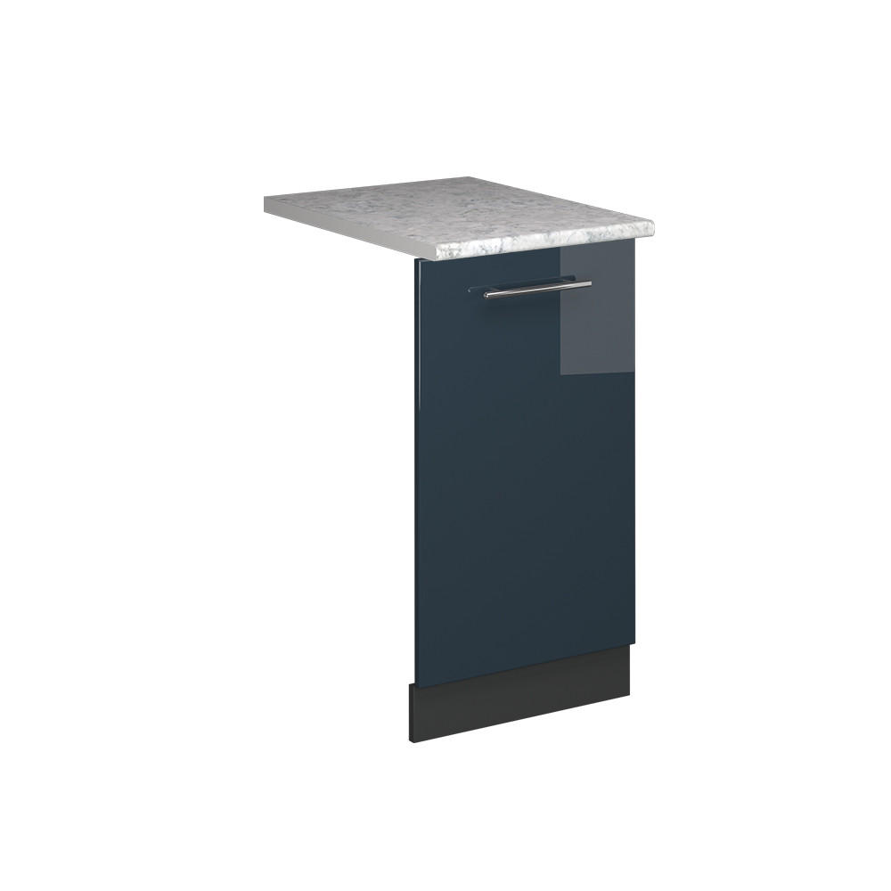 DISKMASKINENS FRONTPANEL Fame-Line Mörkblå högblank 45 cm , AP Marble Mörkblå, Antracit 81.8/45/60 cm