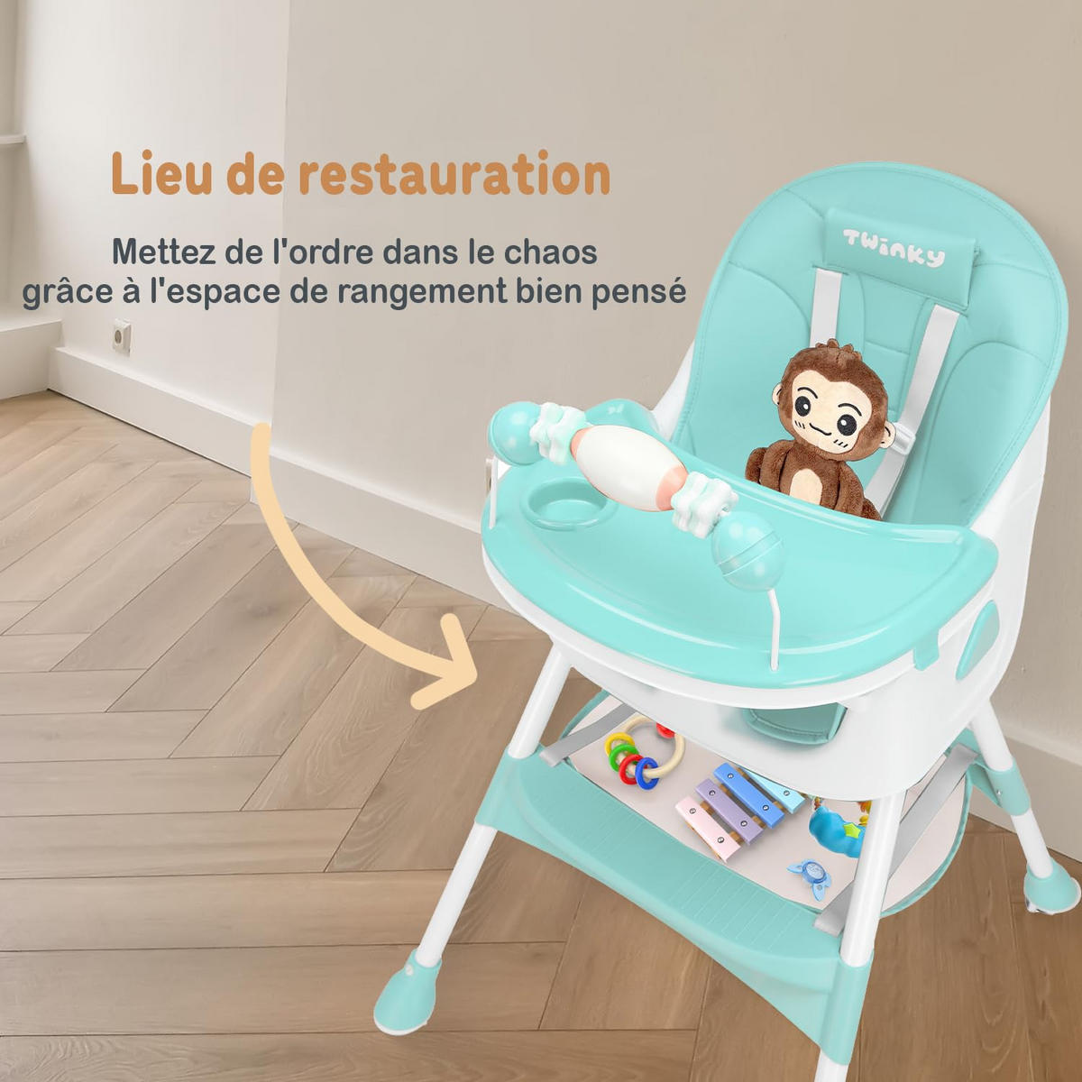 HOCHSTUHL Baby MAXI 2-in-1 mit Klappbarer Blau - Blau, Kunststoff (40/90/40cm) - Twinky