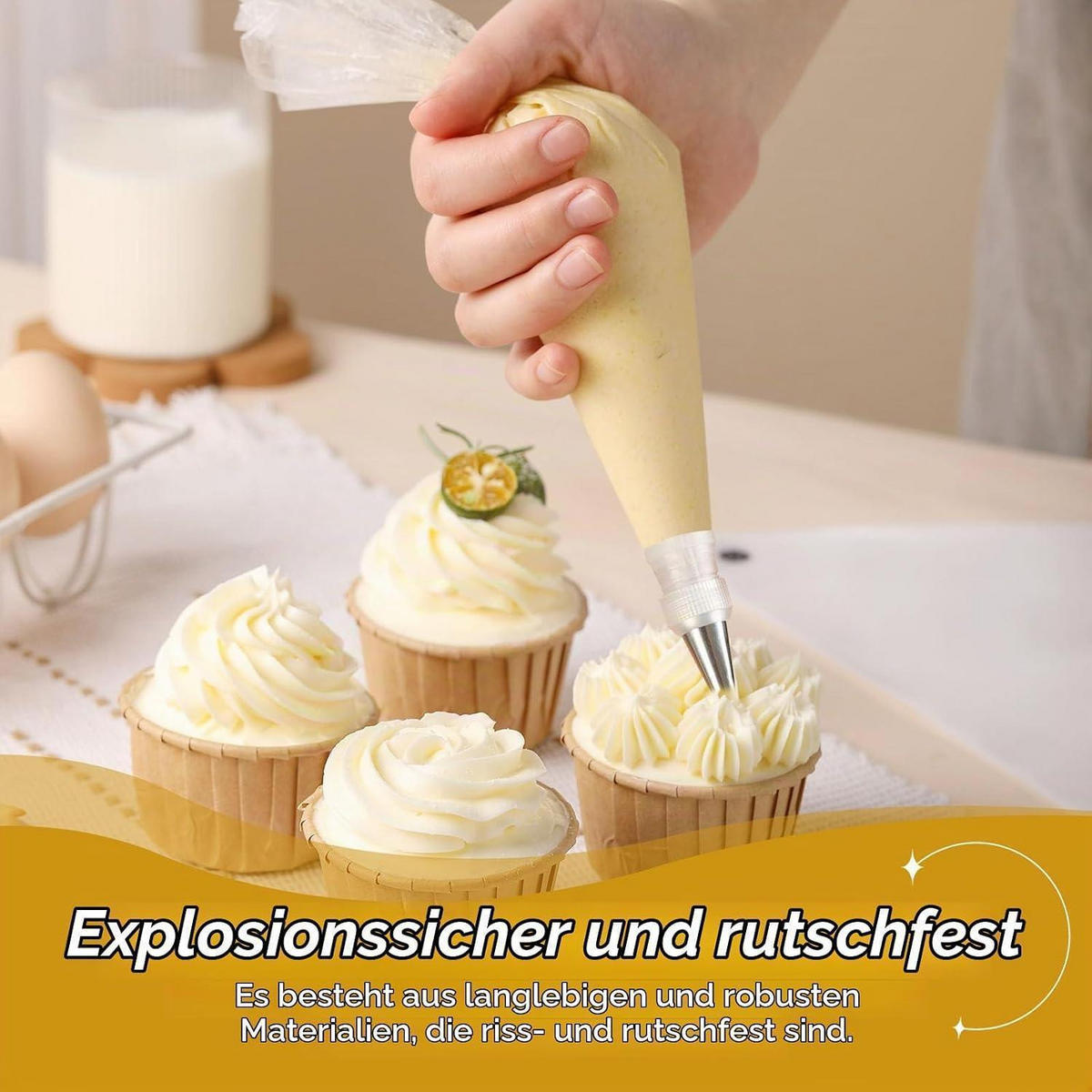 SPRITZBEUTEL 100 Stück Set Einweg flexibel zuschneidbar - Schwarz, Kunststoff (32/20/35cm)