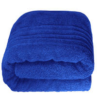BADETUCH London Azur Blau 100x200 cm - Blau, Textil (100/200cm) - Lashuma